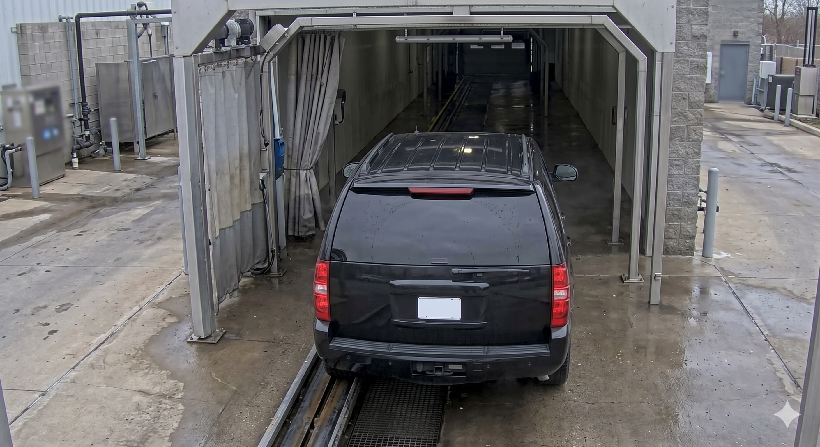 Full-size SUV clean rear view